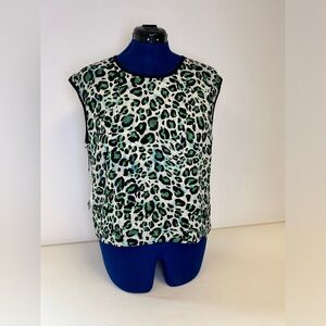 Cabi Leopard Bamboo Forest Jungle Top #3260 Medium Polyester NWT F8-35